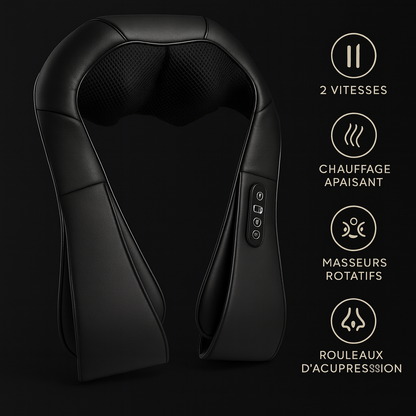 NOVACERVICAL | Masseur pour le cou et les épaules avec chaleur - Coussin de massage à pétrissage profond