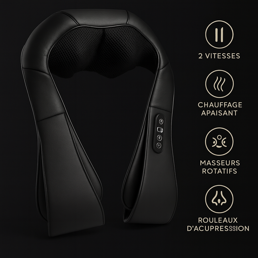 NOVACERVICAL | Masseur pour le cou et les épaules avec chaleur - Coussin de massage à pétrissage profond