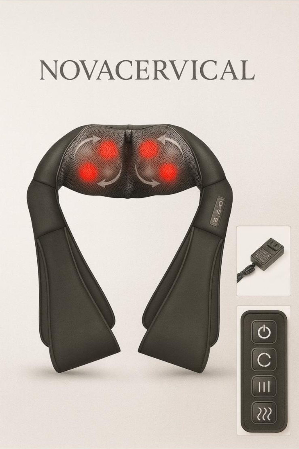 NOVACERVICAL | Masseur cervical chauffant à massage profond